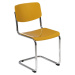 Jídelní židle v hořčicové barvě v sadě 4 ks Chrome – Ixia