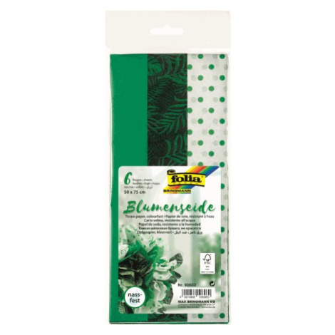 Folia hedvábný papír - zelený mix, 17 g/m2 Bringmann - Folia Paper