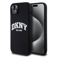 Pouzdro DKNY Liquid Silicone Arch Logo MagSafe zadní kryt Apple iPhone 15 PLUS Black