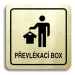 Accept Piktogram "převlékací box III" (80 × 80 mm) (zlatá tabulka - černý tisk)