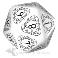 Kostka D20 Level Counter White and Black 30 mm