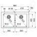 FRANKE Sirius 2.0 Tectonitový dřez S2D 620-86, 860x500 mm, černá 143.0637.161