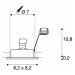 SLV BIG WHITE NEW TRIA 68 square vnitřní svítidlo k zabudování do stropu, QPAR51 kartáčovaný hli