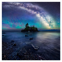 Fotografie Milky Way Over Hollow Rock, Matt Anderson Photography, 40 × 40 cm