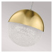 Quintiesse Závěsné svítidlo LED Moonlit, zlatá barva, hliník, Ø 20 cm, globus