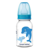 Canpol babies láhev s potiskem Love Sea modrá 120 ml