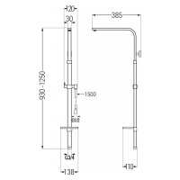 MEXEN Q černá sprchový sloup 79395-70