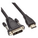 PREMIUMCORD Kabel HDMI - DVI-D 2m (M/M, zlacené kontakty, stíněný)