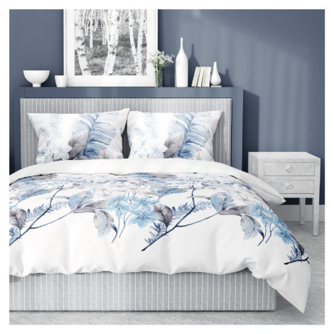 Souprava 1+1 ložního bavlněného povlečení, Květy lila FORBYT