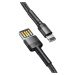 Baseus Bleskový kabel USB (oboustranný) Baseus Cafule 2,4A 1 m (šedo-černý)