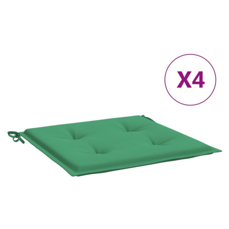 vidaXL Podušky na zahradní židli 4 ks zelené 50x50x3 cm látka oxford