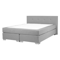 BELIANI postel CONSUL 160 × 200 cm, světle šedá
