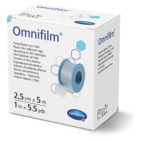 Omnifilm fixační náplast cívka 1,25 cm x 5 m 1 ks Rozměr: 2,5 cm x 5 m