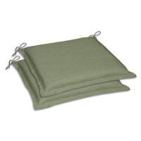 GO-DE Textil Sada zahradních podsedáků Uni (světle zelená, polštářek, 5 cm, 2 kusy)