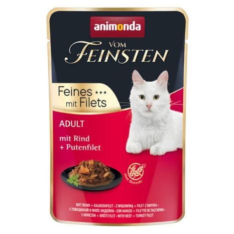 Animonda Vom Feinsten Adult Feine Filets hovězí a krůtí filety 18x85g