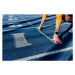 Fotografie Sportsman at starting line of running track, Westend61, 40 × 26.7 cm