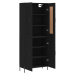 vidaXL Skříň highboard černá 69,5 x 34 x 180 cm kompozitní dřevo