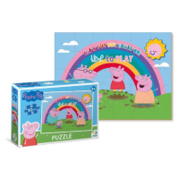 Puzzle Prasátko Peppa Duha