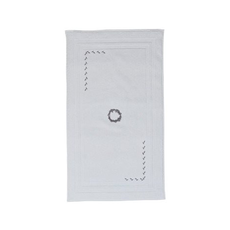 Soft Cotton Koupelnová předložka SEHZADE 50 × 90 cm, bílá, stříbrná výšivka