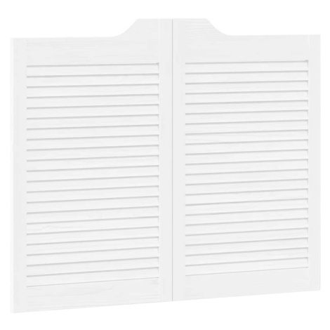 vidaXL Křídlové dveře  Louvred Design 1 pár bílé 80x100 cm