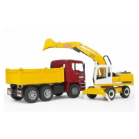 Bruder Nákladní auto MAN TGA s bagrem Liebherr, 1:16, 73 x 18,5 x 23 cm