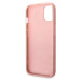 Guess PC/TPU Glitter Flakes Metal Logo kryt iPhone 14 Plus růžový