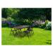 Skládací zahradní rautový cateringový stůl 180 cm - ratan