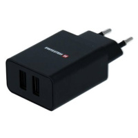 Swissten síťový adaptér SMART IC 2.1A + kabel USB-C 1.2m černý