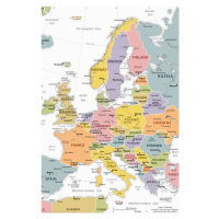 Plakát, Obraz - Political Map of Europe, 61 × 91.5 cm