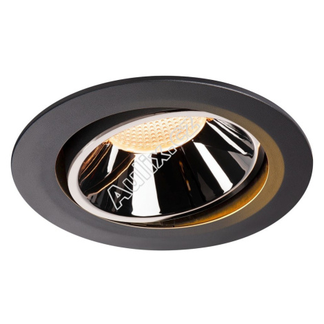 NUMINOS® MOVE DL XL vnitřní LED zápustné stropní svítidlo černá/chrom 2700 K 20° otočné a výkyvn SLV