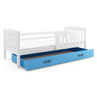 BMS Dětská postel KUBUŠ 1 s úložným prostorem| bílá Barva: bílá / modrá, Rozměr: 200 x 90 cm