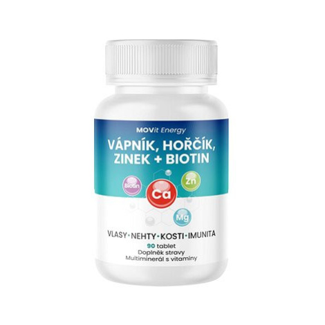 MOVit Vápník Hořčík Zinek Biotin, 90 tablet