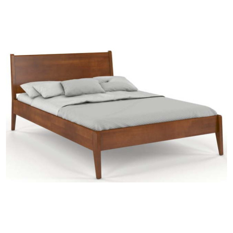 Dvoulůžková postel z bukového dřeva v hnědé a přírodní barvě 180x200 cm Visby Radom – Skandica