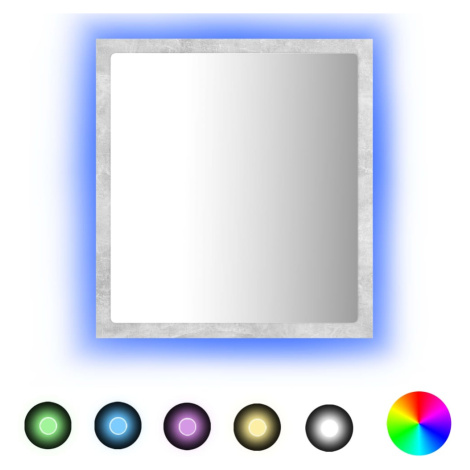 vidaXL LED koupelnové zrcadlo betonově šedé 90 x 8,5 x 37 cm akrylové