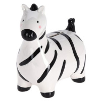 H&L Keramická pokladnička Zebra bílá/černá