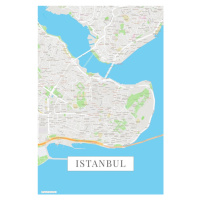 Mapa Instanbul color, (26.7 x 40 cm)