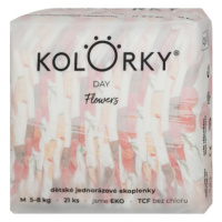 KOLORKY DAY Jednorázové EKO plenky květy M (5-8 kg) 21 kusů