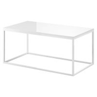 DEJEON konferenční stolek, bílá/bílé sklo