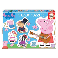 Baby puzzle Prasátko Peppa 2, 5v1