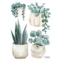 Dětské samolepky v sadě 4 ks 30x42 cm Plants & Jars – Lilipinso