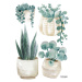 Dětské samolepky v sadě 4 ks 30x42 cm Plants & Jars – Lilipinso