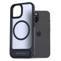 AlzaGuard Matte Case with Stand Compatible with MagSafe for iPhone 15 tmavě modrý