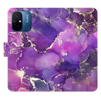 iSaprio flip pouzdro Purple Marble pro Xiaomi Redmi 12C