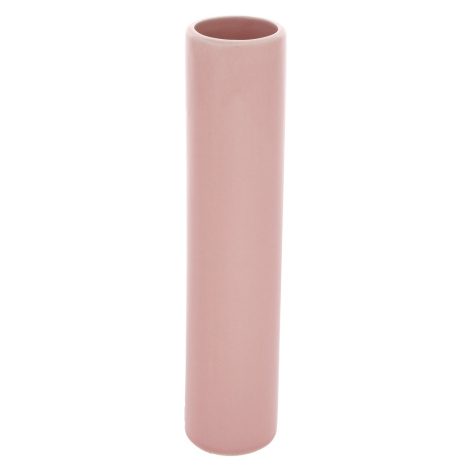 Keramická váza Tube, 5 x 24 x 5 cm, růžová