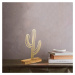 Hanah Home Kovová dekorace Cactus 41 cm zlatá