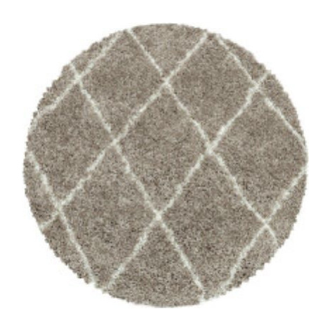 Ayyildiz koberce Kusový koberec Alvor Shaggy 3401 beige kruh Rozměry koberců: 160x160 (průměr) k
