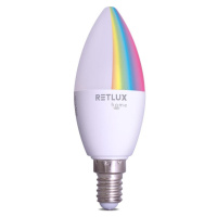 LED RGBW Stmívatelná žárovka C37 E14/4,5W/230V 2700-6500K Wi-Fi Tuya