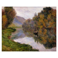 Obrazová reprodukce Boat on the Seine near Jeufosse,, Monet, Claude, 40 × 35 cm