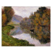 Obrazová reprodukce Boat on the Seine near Jeufosse,, Monet, Claude, 40 × 35 cm