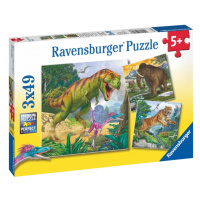 Ravensburger Pravěká zvířata 3 x 49 dílků